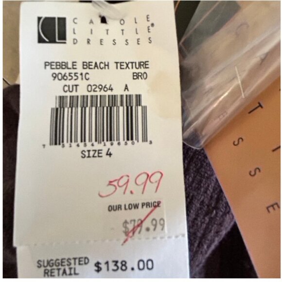 NWT Carole Little Pebble Beach Texture Maxi-Dress  Size 4 - Picture 9 of 9